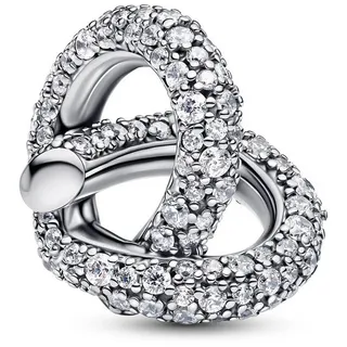 Pandora Charm Silber Pavé Unendlichkeitsknoten Herz