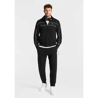 Champion Jogginganzug CHAMPION "Terry Full Zip Sweatshirt", Herren, Gr. 3XL, schwarz (nbk, nbk, nbk, egt), Obermaterial: 55% Baumwolle, 45% Polyester, Sportanzüge Jogginganzug, aus Baumwolle und Polyester, auch in großen Größen