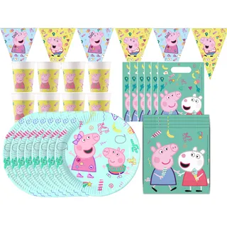 Procos Peppa Wutz Kindergeburtstags-Set 43-teilig mehrfarbig