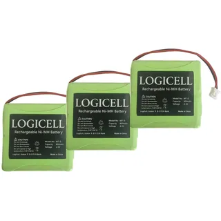 3 x Original LogiCell Akku für AVM Fritz!Fon MT-D, Medion MD81877 / MD82877 / MD82772, Audioline Slim DECT 500/502, T-Com Sinus A201 / A702, 5M702BMX NIMH Telefon Accu 600mAh 2,4V