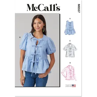 MCCALLS Schnittmuster M8557BB Damen- und Damen-Tops BB (20W-22W-24W-26W-28W)