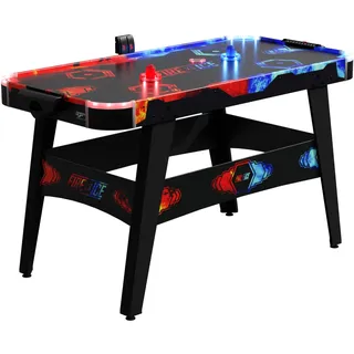 CARROMCO Airhockey Tisch Fire & Ice - Air Hockey Spieltisch mit LED Lichteffekten - mit belüftetem Spielfeld, beleuchteten Pucks und elektronischem Punktezähler - Gewicht 18 kg, Uni