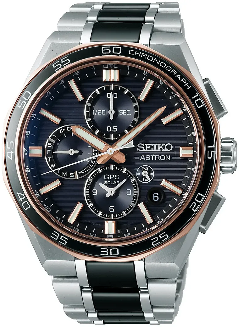 Seiko Astron GPS Solar Dual Time Chronograph Limited Edition Herrenuhr SSH180J1