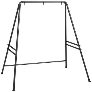 Outsunny Hängemattengestell aus Stahl Ständer für Hängestuhl max. 150 kg Belastbar, (Hängestuhlgestell, 1-St., Hängesesselgestell), Schwarz, 178 x 143 x 180 cm schwarz