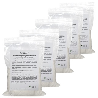 Natron, Natriumhydrogencarbonat, Natriumbicarbonat, Backsoda E500ii von Rekosan® 5 x 1 kg