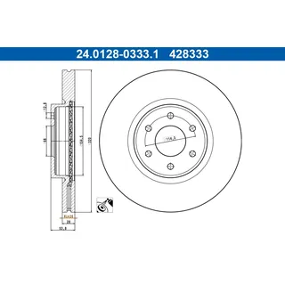 ATE Bremsscheibe 24.0128-0333.1