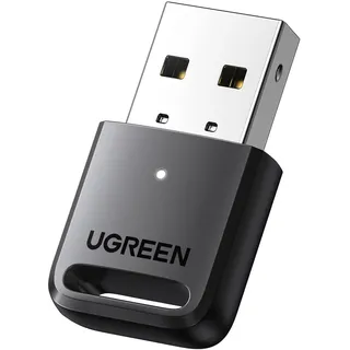 UGREEN Bluetooth Adapter USB Bluetooth Stick mit Niedriger Latenz und Großer Reichweite PC Bluetooth Adapter 5.0 Speziell für Windows PC, Bluetooth Maus/Tastatur/Kopfhörer/Controller