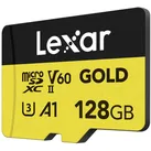 Lexar Professional GOLD UHS-II (128 GB, microSDXC, U3, UHS-II), Speicherkarte, Gelb, Schwarz
