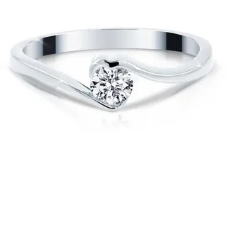 Adam & Eve Verlobungsring Verlobungsring Brillantring 585/- Weißgold 0,10 ct. weiß 50