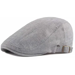 Coonoor Flat Cap Schiebermütze Herren Leicht Atmungsaktiv Weich Sommermütze grau