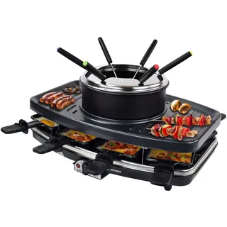 lestix international Freiburg 3 in 1 Raclette für 8 Personen schwarz