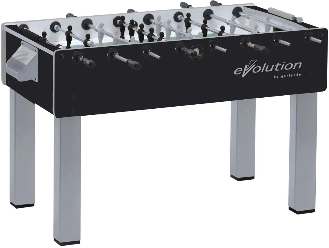 Garlando Tischfußball Kickertisch "F-200 Evolution",schwarz / silber,