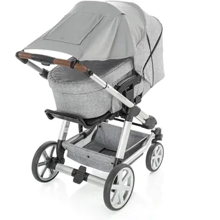 Reer ShineSafe Premium Sonnensegel und Schlummertuch für den Kinderwagen, grau