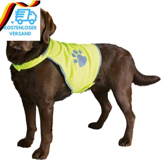 TRIXIE Warnweste Für Hunde M Neongelb – Sicherheitsweste Mit Reflektierenden Ele