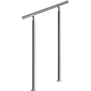 monzana Treppengeländer Edelstahl Pflegeleicht 80cm ohne Querstreben Innen und Außen Handlauf Geländer Brüstung Balkon 80 cm, keine - Monzana
