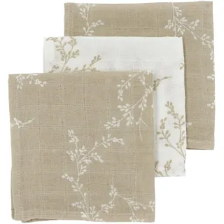 Meyco Spucktücher 3-pack Branches Sand