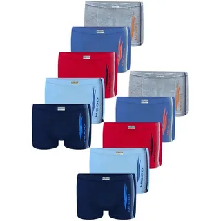 LOREZA Boxershorts 10 Jungen Boxershorts Unterhosen aus Baumwolle 92-170 - Mood (Set, 10-St) bunt 152-158