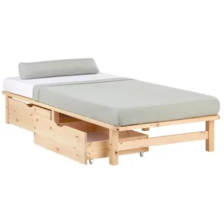 Homestyle4u Bettkasten 2er Set in Braun 82x22 53 cm 2195