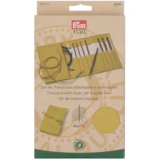 Prym 223811 Tunesische Häkelnadeln Set Natural senf 3,5-8
