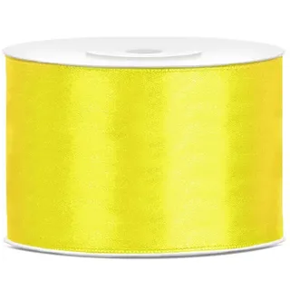 Partydeco Satinband gelb, 50 mm, 25 m