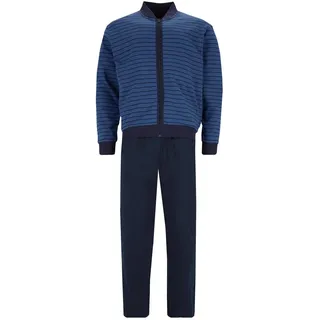 hajo Herren Homewear Anzug, 2-tlg. Set - Klima-Komfort, Jacke und Hose, Cotton-Mix Blau 2XL