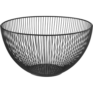 Obstkorb Metallkorb Dekoschale Früchtekorb Obstschale ∅ 24 cm schwarz modern