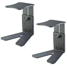 K&M 26772 Tischstativ für Studiomonitor Lautsprecher 2 Stück (Höhenverstellbar), Lautsprecher Ständer + Wandmontage, Schwarz