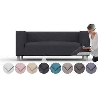 comfortly Bezug für Klippan 2-Sitzer-Sofa, Ersatzbezug, strapazierfähig, 1 Stück, Haustier- und schmutzabweisend, strapazierfähiges Nano-Tech-Gewebe, leicht zu reinigen und zu ersetzen