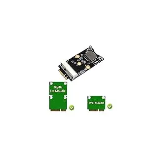LeHang Mini PCI-E to M.2(NGFF) Key A/E Adapter with SIM Card Slot for WiFi/WWAN/LTE Module