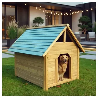Melko Hundehütte Hundehaus Haustierhütte Hundehöhle aus Holz, 95 cm