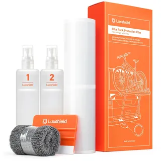 Luxshield Lackschutzfolie für Fahrradheckträger - Schutzpad Set - Transparente Selbstklebende Schutzfolie für alle PKW