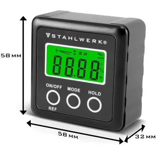 STAHLWERK Digitaler Winkelmesser LB-360 ST Neigungsmesser, Level Box