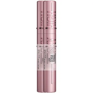 New York Schwarze Wimperntusche für extrem lange Wimpern, Lash Sensational Sky High Mascara Doppelpack, Very Black, 2 x 7,2 ml