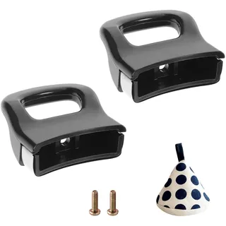 PHMING 2 Stück Topfgriffe aus Aluminiumlegierung, Universal Topfgriff Ersatz für Pfannen, Kochtöpfe und Schnellkochtöpfe, Topfgriff Schwarz, Hitzebeständig und Langlebig