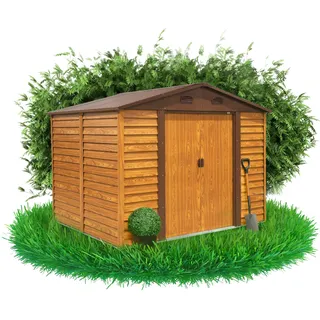 Grindi - Gerätehaus Metall Arbor III - Gartenhütte - Gartenhaus - Geräteschuppen 238x278x215 cm Schiebetür - Garten Schrank - Fahrradgarage - Shelter - Gartengerätehaus - Tiny House -