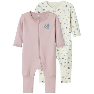 NAME IT 2er-Pack Schlafanzug in Jet FLOWER Noos, (Packung, 2 tlg.), grün