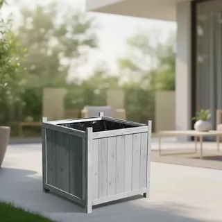 MuCoLa Blumenkübel 50 x 50 x 50 cm grau