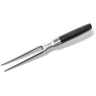 Forgast Stabstahl Schnitzgabel | Fleischgabel | Fleisch Serviergabel | Servier Grillgabel | Bratengabel | Tranchiergabel | Gabel mit zwei Zinken | für Grill, Küche, Truthahn, Braten, Abendessen