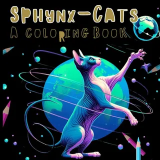 Sphynx-Cats - A Coloring Book: Relaxing coloring book with the best cat breed in the world