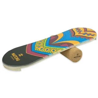 Matchu Sports - Balancierbrett + Rolle Balance Board aus Holz 73x25x3 cm 1 St