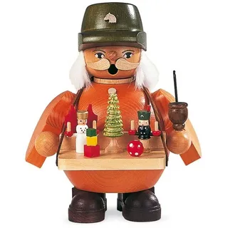 Müller Kleinkunst GmbH Seiffen Räuchermann klein Spielwarenverkäufer 12 x 14 cm Braun