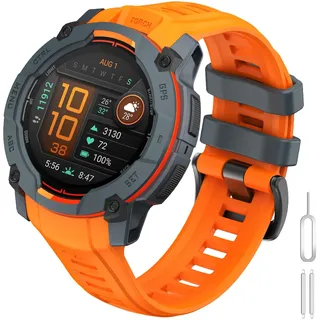 Silikon Armband für Garmin Instinct 3 45mm, 22mm Weiches Silikon Ersatzarmband Sport Uhrenarmband für Garmin Instinct E 45mm/I nstinct 3 Solar 45 mm/I nstinct 3 AMOLED 45 mm
