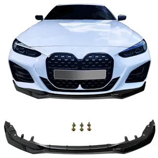 Frontspoiler Ansatz Lippe Stossstange Sport Performance schwarz glänzend 3-teilig, passend für G22 mit ABE passend für BMW 4er G22, 2020-