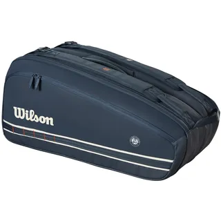 WILSON Roland-Garros 2025 Session de Soirée Super Tour Tennisschlägertasche, Dunkelblau, für bis zu 9 Schläger