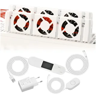 Clip'n'Heat Heizkörperventilator Double Set mit 2x Ventilator – Effizienter Lüfter für Heizkörper | Heizungsventilator zur Heizkostenersparnis | Heizkörperlüfter für gleichmäßige Wärmeverteilung