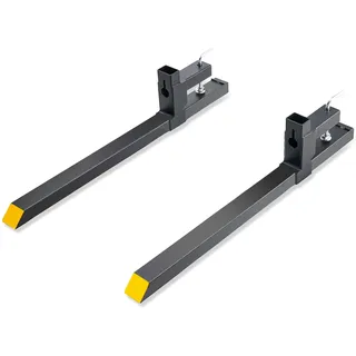 Vevor 2x Palettengabeln Anklemmbar 1090x70x230mm Gabelträger 907kg Tragfähigkeit Gabelzinken 109cm Gesamtlänge mit 76,2cm-Gabelblatt Gabelstapler Gabelstaplerzinken Frontlader Palettenrahmen