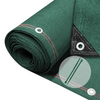 VOUNOT VOUNOT® Zaunblende 1.5×10m, Sichtschutz Zaun 230 g/m2 HDPE Schattiernetz, Windschutz UV-resistent Reißfest, 95% Beschattungsgrad, mit Löcher und Kabelbinder, Grün