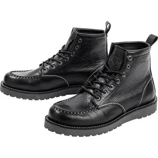 John Doe Rambler Stiefel – Motorradstiefel Leder – Schwarz/Braun – Handgefertigt - 44 EU