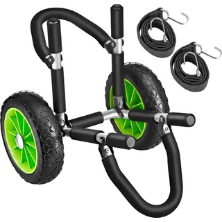 Tectake Surfboard Transportwagen 42 x 70 x 48,5 cm schwarz/grün