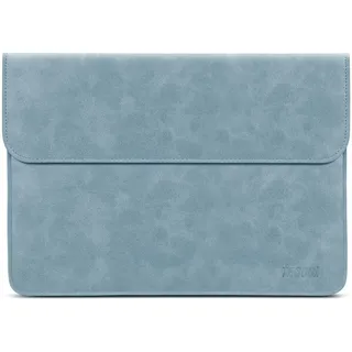 TECOOL 12.3-13 Zoll Laptophülle Tasche MacBook Air Hülle Faux Leder für 2018-2020 MacBook Air 13 M1 A2337/A1932/A2179, 2016-2020 MacBook Pro 13 M1, 12.9 Ipad Pro, Dell XPS 13, Surface Pro X 7,-Blau